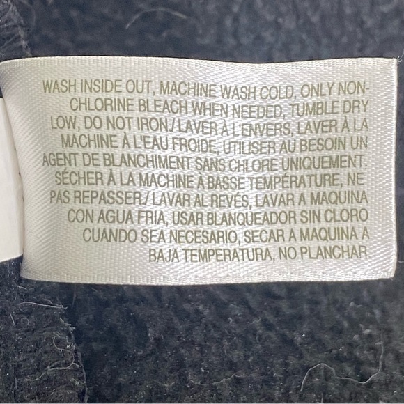 Old Navy Women’s Fleece Pullover Jacket L Black Gray 1/4 Zip Collar Long Sleeves - Picture 10 of 12